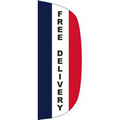 "FREE DELIVERY" 3' x 8' Stationary Message Flutter Flag
